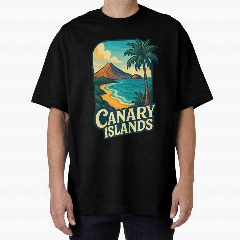Tropical Shoreline of the Canary Islands Spain Oversized T-Shirt Bring World Football Passion into FIFA World Cup 2026 USA Canada Mexico Spirit, Driven by Argentina, Mbappe and Neymar, Soccer Culture, Superstar Moments, National Team Dreams and