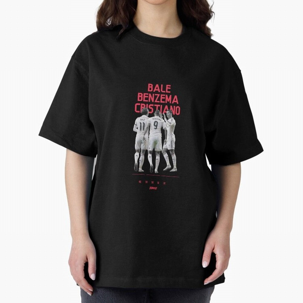 Real Madrid | Bale Benzema Cristiano Oversized T-Shirt Follow the Final Road of FIFA World Cup 2026 Group Stage Driven by Messi and Cristiano Ronaldo, England, France and Netherlands Energy, Worldwide Fan Energy, Dramatic Goals, Stadium Lights and