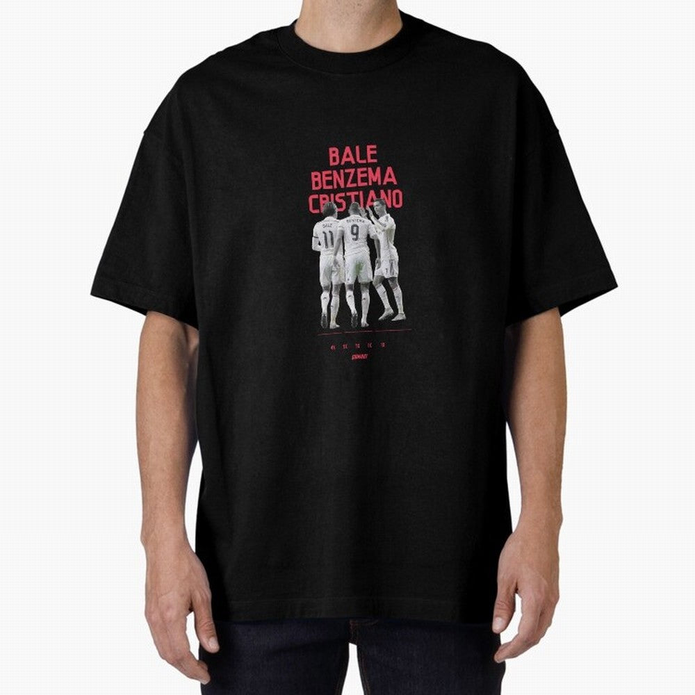 Real Madrid | Bale Benzema Cristiano Oversized T-Shirt Follow the Final Road of FIFA World Cup 2026 Group Stage Driven by Messi and Cristiano Ronaldo, England, France and Netherlands Energy, Worldwide Fan Energy, Dramatic Goals, Stadium Lights and
