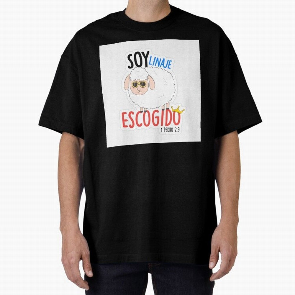Soy Linaje Escogido - Sticker Cristiano Oversized T-Shirt Bring Stadium Energy to FIFA World Cup 2026 USA Canada Mexico for Fans of Neymar, Haaland and Cristiano Ronaldo and Portugal, Bringing Sports Nostalgia, International Competition, Famous