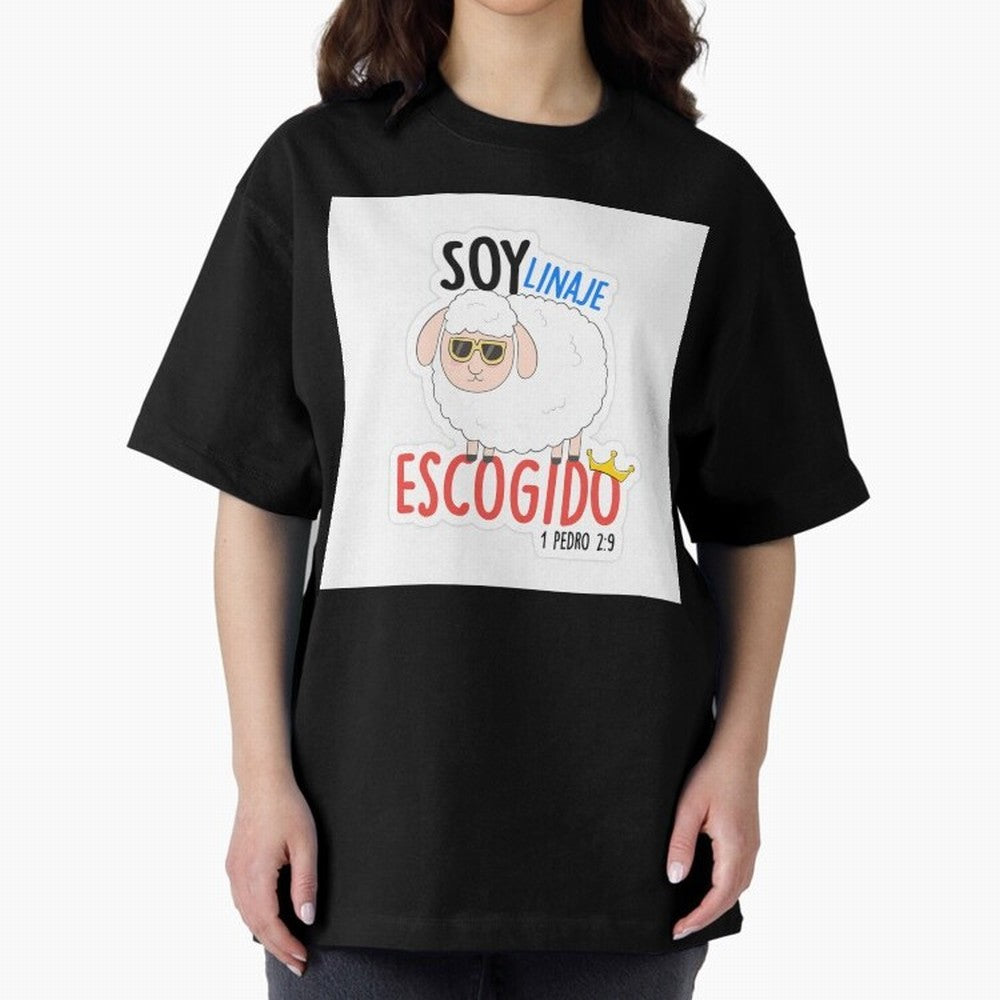 Soy Linaje Escogido - Sticker Cristiano Oversized T-Shirt Bring Stadium Energy to FIFA World Cup 2026 USA Canada Mexico for Fans of Neymar, Haaland and Cristiano Ronaldo and Portugal, Bringing Sports Nostalgia, International Competition, Famous