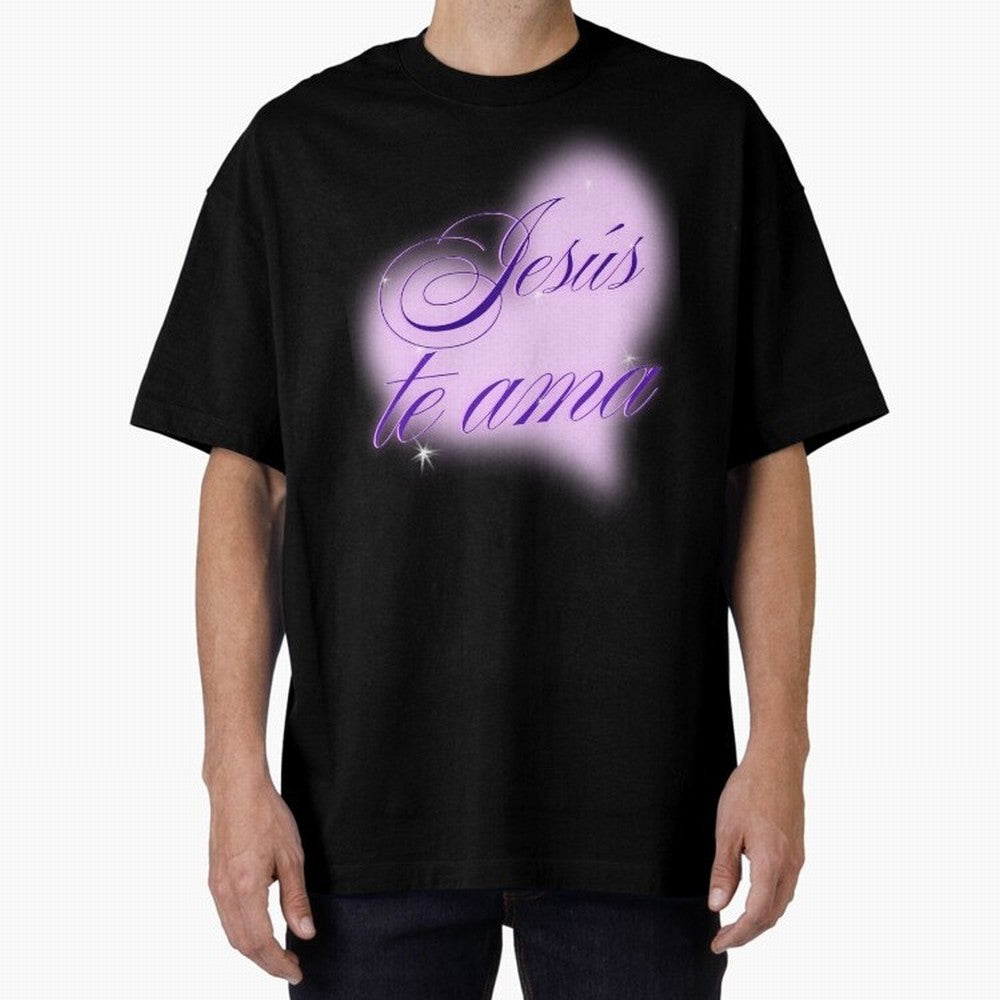 Spanish, Jesus Loves You, Jes¨²s te ama, John 3:16 Oversized T-Shirt Bring International Match Energy to FIFA World Cup 2026 USA Canada Mexico for Fans of Cristiano Ronaldo, Haaland and CR7 and Spain, Bringing Football History, Final Match Energy,
