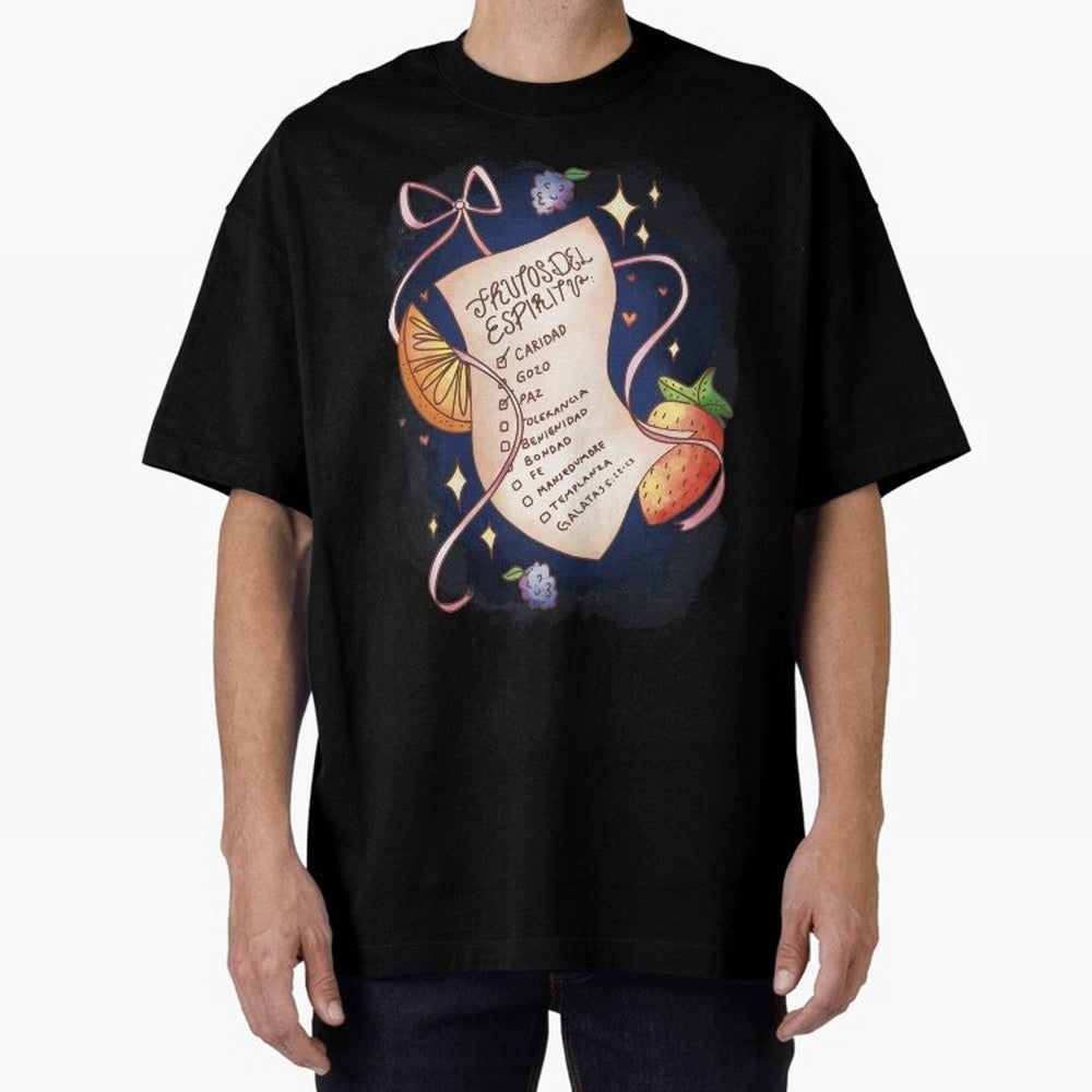 Chrisitian Frutos del Espiritu, Cristiano, Iglesia, Religioso Oversized T-Shirt Relive the Noise and Pride of Global Football Passion for FIFA World Cup 2026 USA Canada Mexico, Driven by Messi and Cristiano Ronaldo, Portugal, Spain and Germany, Fan