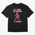 All I Want For Christmas Is Siuuu (3) Oversized T-Shirt Follow Every Goal of Global Football Passion for FIFA World Cup 2026 Group Stage, Driven by Messi, Neymar and Mbappe, Argentina, France and Brazil, Vintage Soccer Flavor, Modern Football