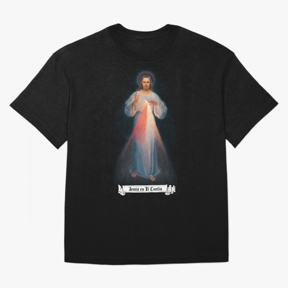 Imagen de la Divina Misericordia, JES¨²S EN T¨ª CONF¨ªO regalos cat¨®licos y cristianos, Oversized T-Shirt Bring a Vintage Feel to the FIFA World Cup 2026 USA Canada Mexico Journey through Mbappe and Neymar Highlights, Brazil Pride, Football