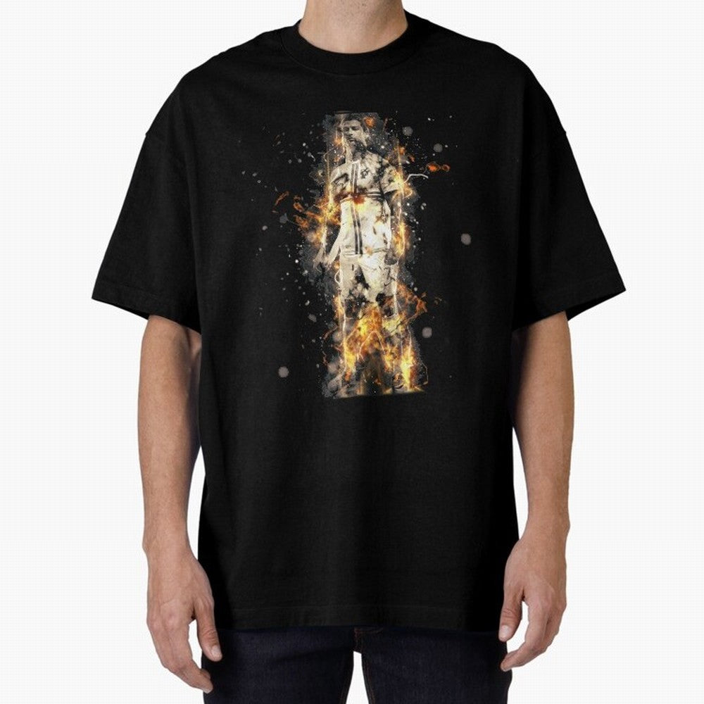 Ronaldo On Fire T Shirt Cristiano Cr7 Soccer S Jersey Men Madrid 7 Portugal Football Real White Kids Tee Mens Black Oversized T-Shirt Make Memories around Match Day Hype around FIFA World Cup 2026 Group Stage, Messi, CR7 and Mbappe, England, France