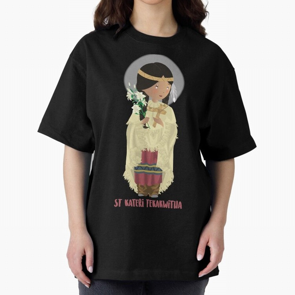 Saint Kateri Tekakwitha Oversized T-Shirt Back the Journey through the FIFA World Cup 2026 Group Stage Journey through Haaland Highlights, Argentina Pride, Tournament Hype, Historic Matchups, Family Viewing Parties and Global Sports Pride; Perfect