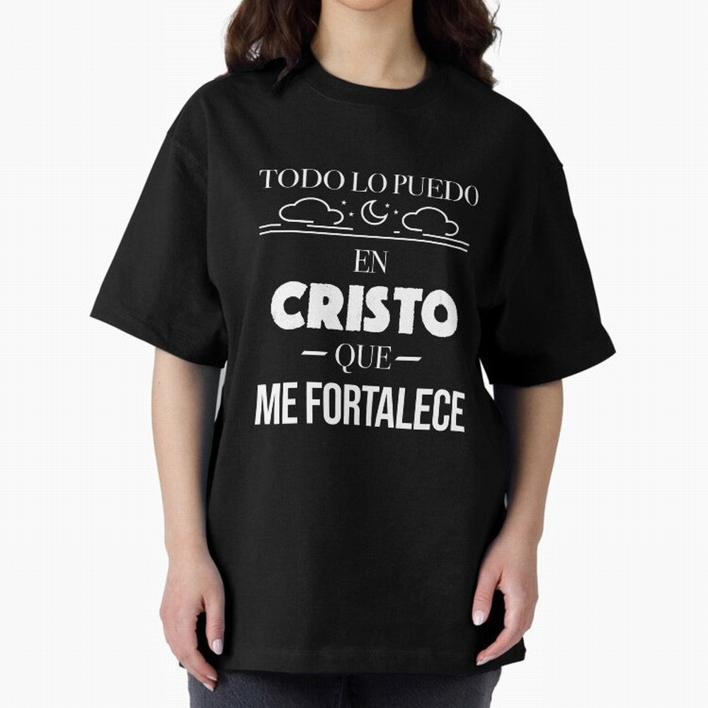 Mensajes Biblicos Espa?ol Todo Lo Puedo En Cristo Oversized T-Shirt Carry National Pride through the FIFA World Cup 2026 Group Stage Journey through Cristiano Ronaldo, Haaland and CR7 Highlights, Spain Pride, Classic Soccer Heritage, Championship