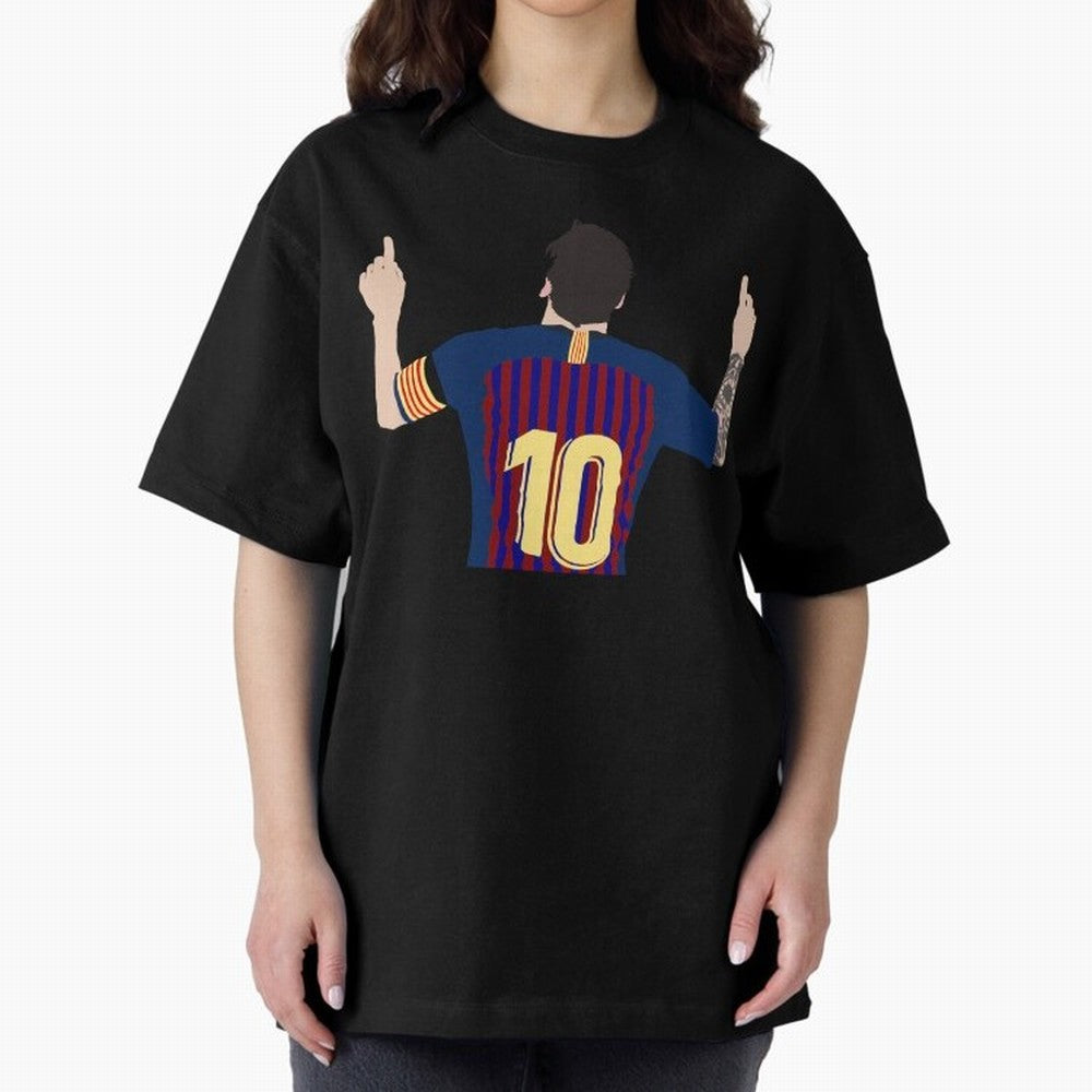 Lionel Messi Iconic Goal Celebration #o44 Oversized T-Shirt Celebrate Global Passion for Global Football Passion for FIFA World Cup 2026 Group Stage, with Neymar, Haaland and Cristiano Ronaldo, Portugal, Classic Soccer Heritage, Championship