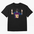 Lionel Messi Iconic Goal Celebration #o44 Oversized T-Shirt Celebrate Global Passion for Global Football Passion for FIFA World Cup 2026 Group Stage, with Neymar, Haaland and Cristiano Ronaldo, Portugal, Classic Soccer Heritage, Championship