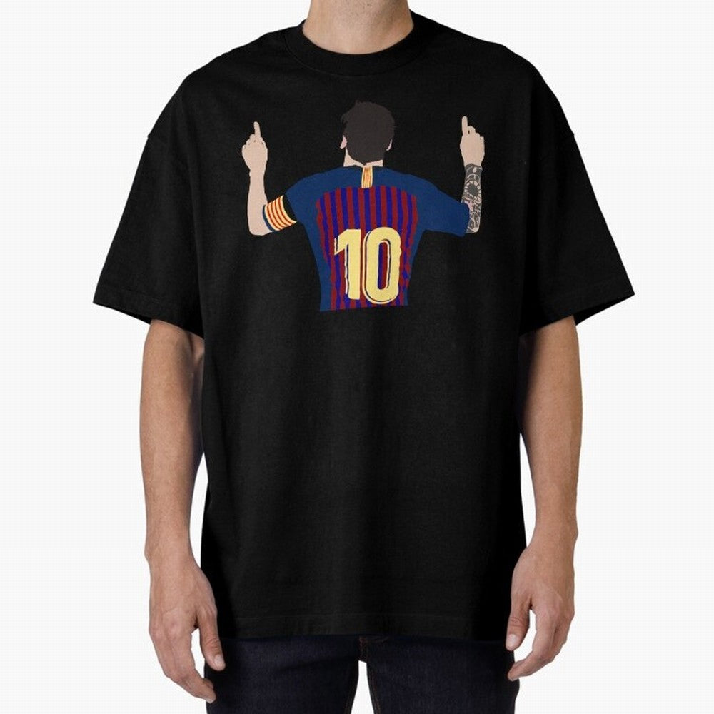 Lionel Messi Iconic Goal Celebration #o44 Oversized T-Shirt Celebrate Global Passion for Global Football Passion for FIFA World Cup 2026 Group Stage, with Neymar, Haaland and Cristiano Ronaldo, Portugal, Classic Soccer Heritage, Championship