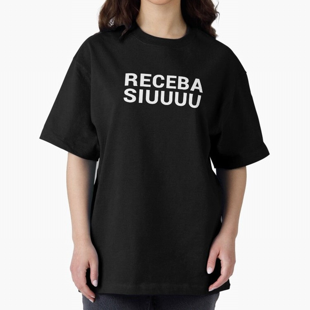 Receba siuuu Oversized T-Shirt Experience the FIFA World Cup 2026 Group Stage Journey through Mbappe and Neymar Highlights, England Pride, Worldwide Fan Energy, Dramatic Goals, Stadium Lights and Championship Celebrations; Ideal for Passionate Fans