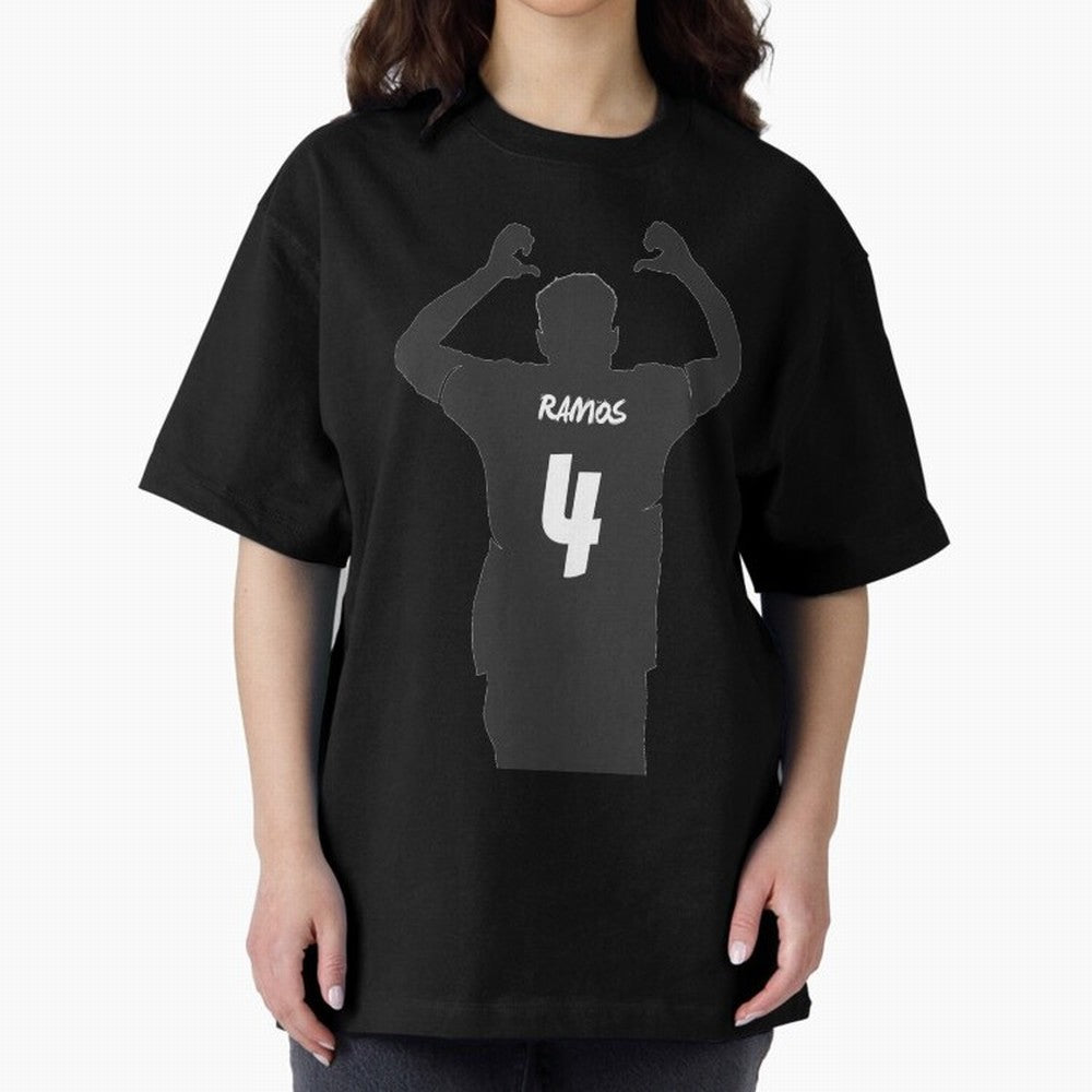 Sergio Ramos artwork Oversized T-Shirt Remember FIFA World Cup 2026 Connected to Messi and Cristiano Ronaldo, Spain and Netherlands Energy, Match Day Excitement, Supporter Culture, Golden Goals and Global Football Passion; Great for Supporters Who
