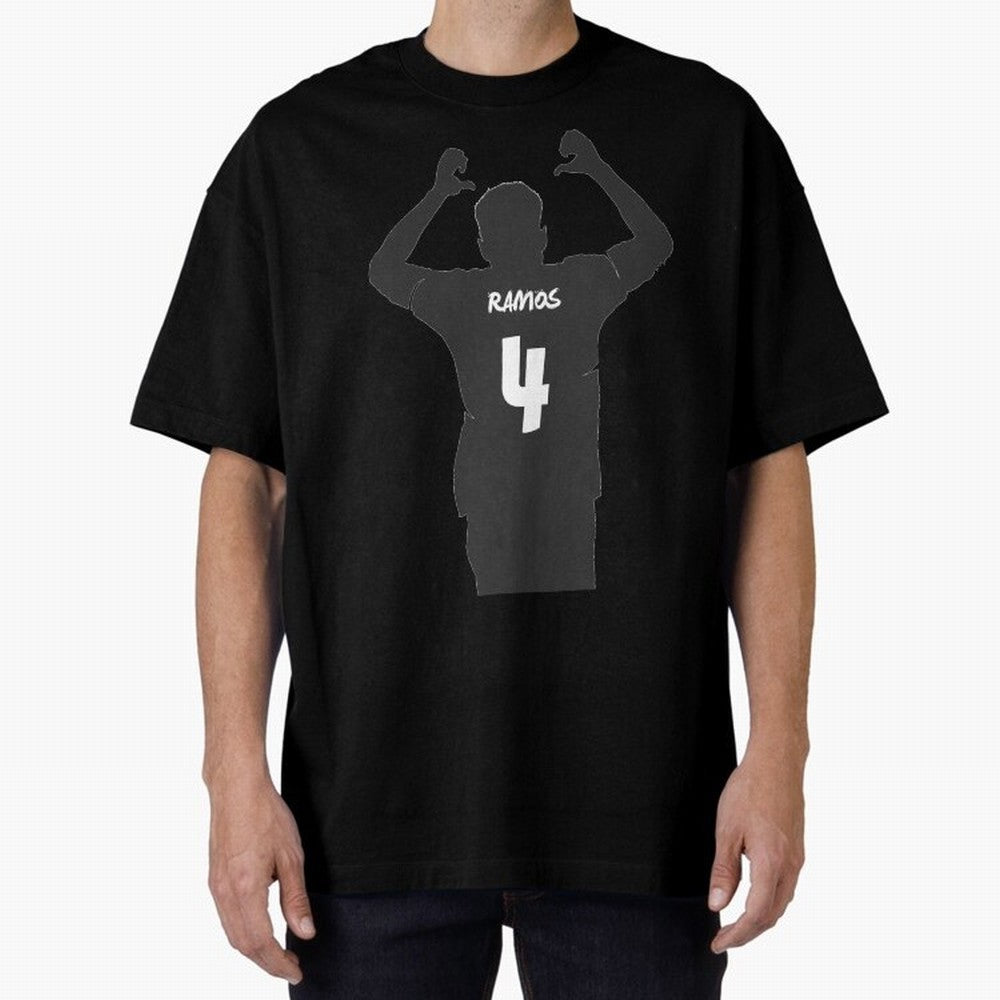 Sergio Ramos artwork Oversized T-Shirt Remember FIFA World Cup 2026 Connected to Messi and Cristiano Ronaldo, Spain and Netherlands Energy, Match Day Excitement, Supporter Culture, Golden Goals and Global Football Passion; Great for Supporters Who