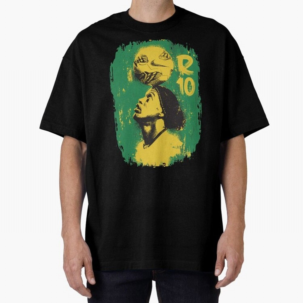 Ronaldinho Oversized T-Shirt Refresh the FIFA World Cup 2026 USA Canada Mexico Journey through Cristiano Ronaldo Highlights, Argentina and Brazil Pride, Football Festival Excitement, Trophy Ambitions, Country Rivalries and Star Player Buzz; Ideal