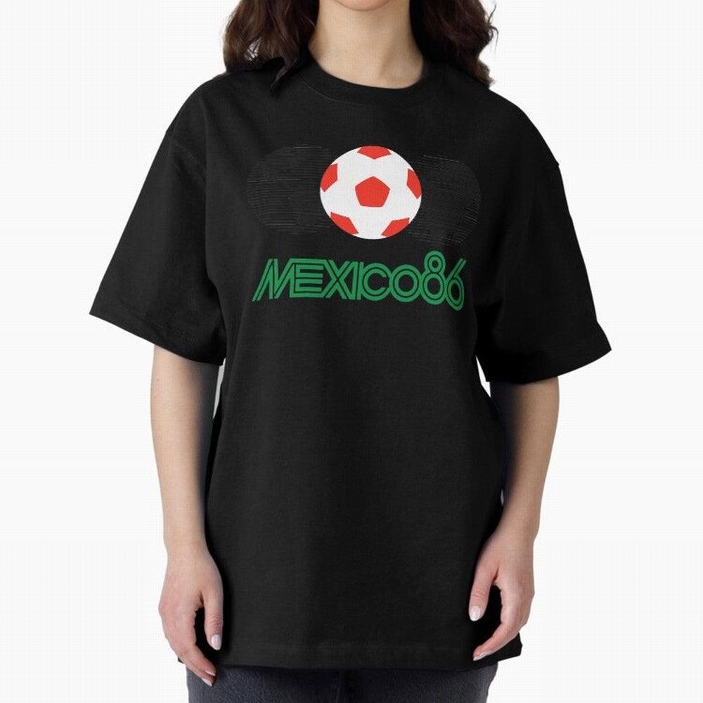 Mexico 86 Oversized T-Shirt Showcase FIFA World Cup 2026 Group Stage for Fans of Messi, Neymar and Mbappe and Argentina, Bringing Football Passion, Legendary Performances, Festival Vibes and Supporter Community; Ideal for Fans Who Follow Messi,