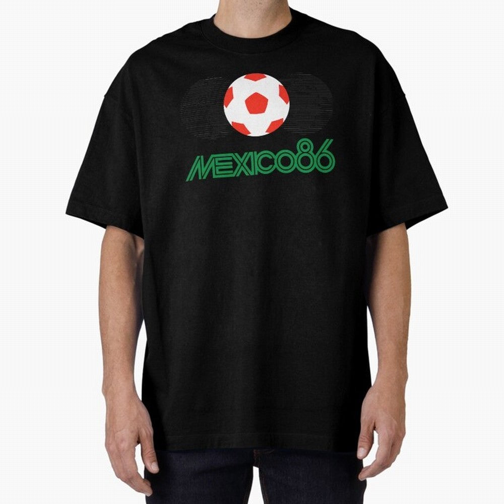 Mexico 86 Oversized T-Shirt Showcase FIFA World Cup 2026 Group Stage for Fans of Messi, Neymar and Mbappe and Argentina, Bringing Football Passion, Legendary Performances, Festival Vibes and Supporter Community; Ideal for Fans Who Follow Messi,