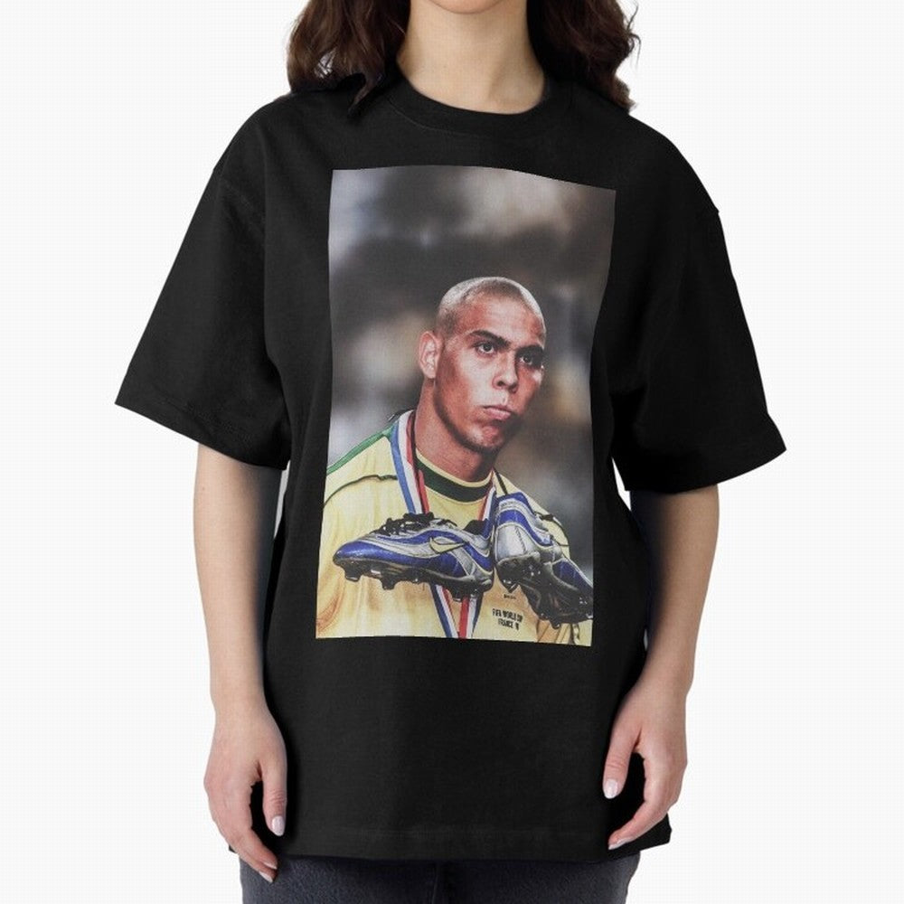 Ronaldo Luis Nazario de Lima Art Oversized T-Shirt Show Love for Legendary Goals in FIFA World Cup 2026 USA Canada Mexico Filled with Haaland and Mbappe, Brazil Energy, Football Festival Excitement, Trophy Ambitions, Country Rivalries and Star