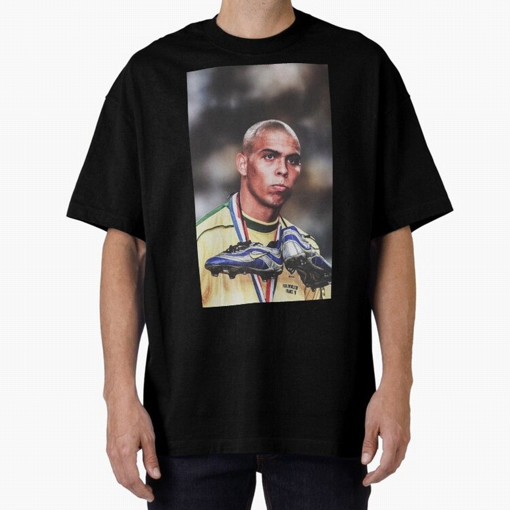 Ronaldo Luis Nazario de Lima Art Oversized T-Shirt Show Love for Legendary Goals in FIFA World Cup 2026 USA Canada Mexico Filled with Haaland and Mbappe, Brazil Energy, Football Festival Excitement, Trophy Ambitions, Country Rivalries and Star