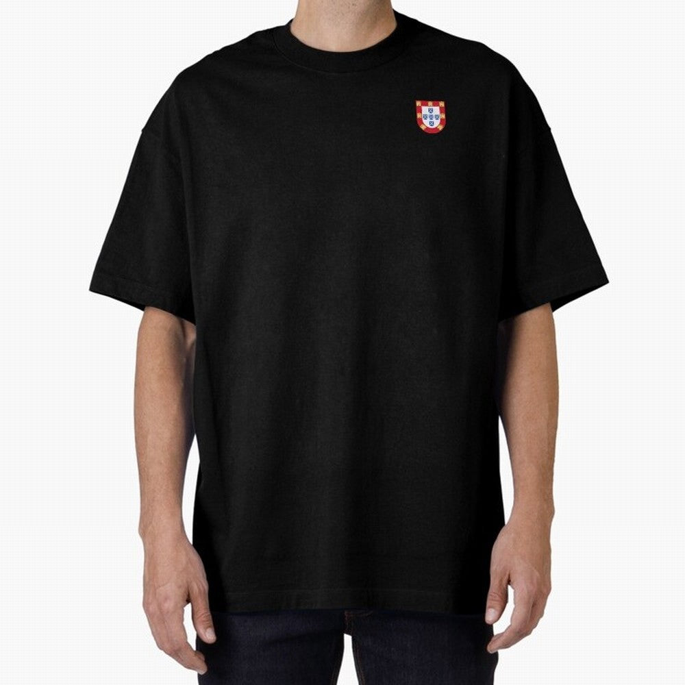 Portuguese Shield Oversized T-Shirt Cheer for FIFA World Cup 2026 for Fans of Messi and England, Bringing Championship Spirit, Famous Goals, Roaring Crowds and International Football Unity; Ideal for Passionate Fans Who Love Underdog Stories,