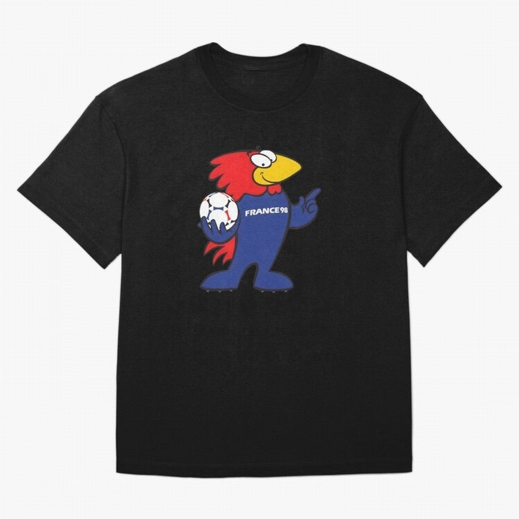 Footix - World Cup 98' Mascote Logo Oversized T-Shirt Show Passion for the Stars of the FIFA World Cup 2026 USA Canada Mexico Journey through Haaland Highlights, Germany Pride, Stadium Memories, Football Loyalty, International Chants and