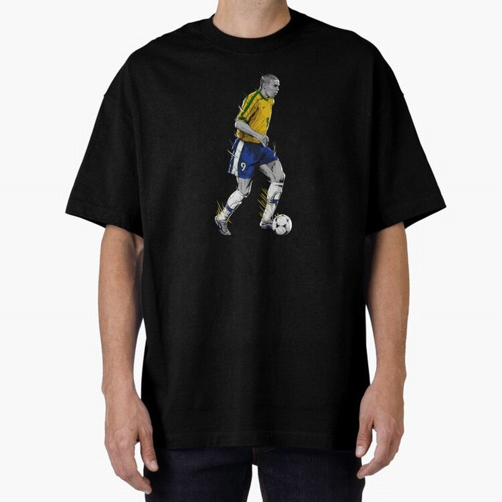 Ronaldo R9 Phenomenon Oversized T-Shirt Carry the Colors and Pride of FIFA World Cup 2026 Group Stage for Fans of CR7 and Netherlands, Bringing Football History, Final Match Energy, Crowd Noise and Once in a Lifetime Moments; Ideal for Fans Who