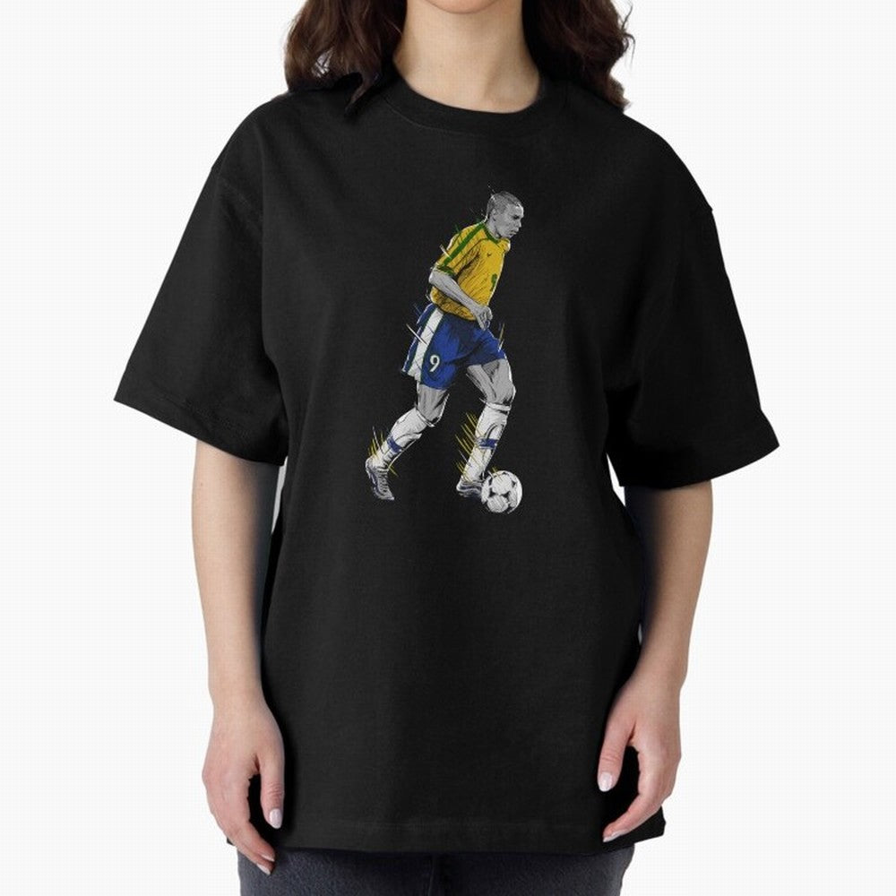 Ronaldo R9 Phenomenon Oversized T-Shirt Carry the Colors and Pride of FIFA World Cup 2026 Group Stage for Fans of CR7 and Netherlands, Bringing Football History, Final Match Energy, Crowd Noise and Once in a Lifetime Moments; Ideal for Fans Who