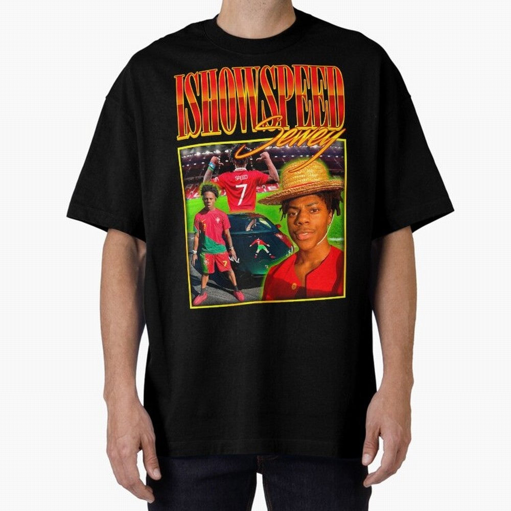 IShowSpeed Vintage Retro Y2K Design Oversized T-Shirt Bring Trophy Dreams to FIFA World Cup 2026 Featuring Haaland and Mbappe, Netherlands Energy, Goal Celebration Energy, Supporter Heritage, Football Icons and Worldwide Tournament Joy; Made for