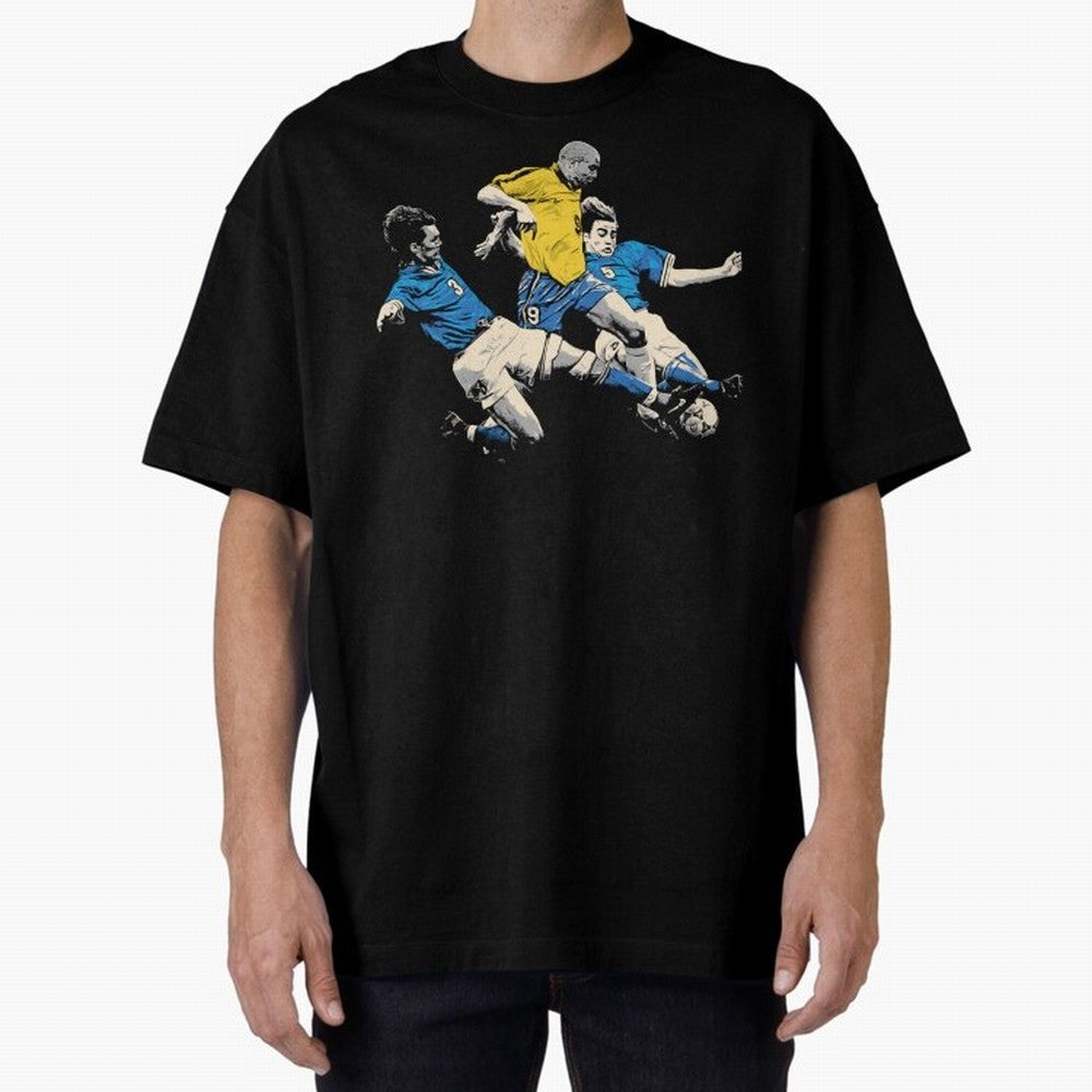 Ronaldo Nazario Oversized T-Shirt Make Every Kick Count in FIFA World Cup 2026 Spirit, Featuring England and Germany, Mbappe, Worldwide Fan Energy, Dramatic Goals, Stadium Lights and Championship Celebrations; Perfect for People Who Love Argentina,