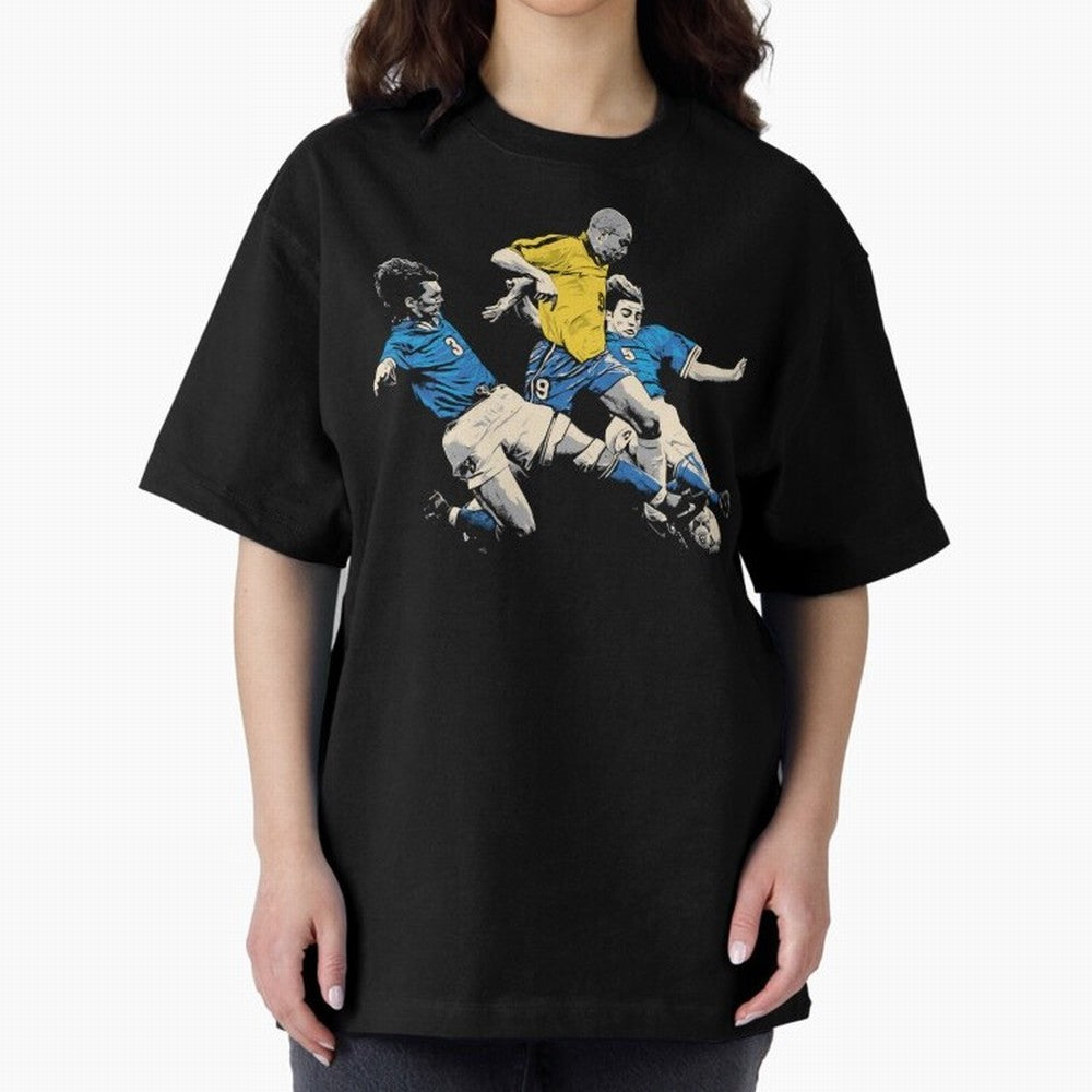 Ronaldo Nazario Oversized T-Shirt Make Every Kick Count in FIFA World Cup 2026 Spirit, Featuring England and Germany, Mbappe, Worldwide Fan Energy, Dramatic Goals, Stadium Lights and Championship Celebrations; Perfect for People Who Love Argentina,
