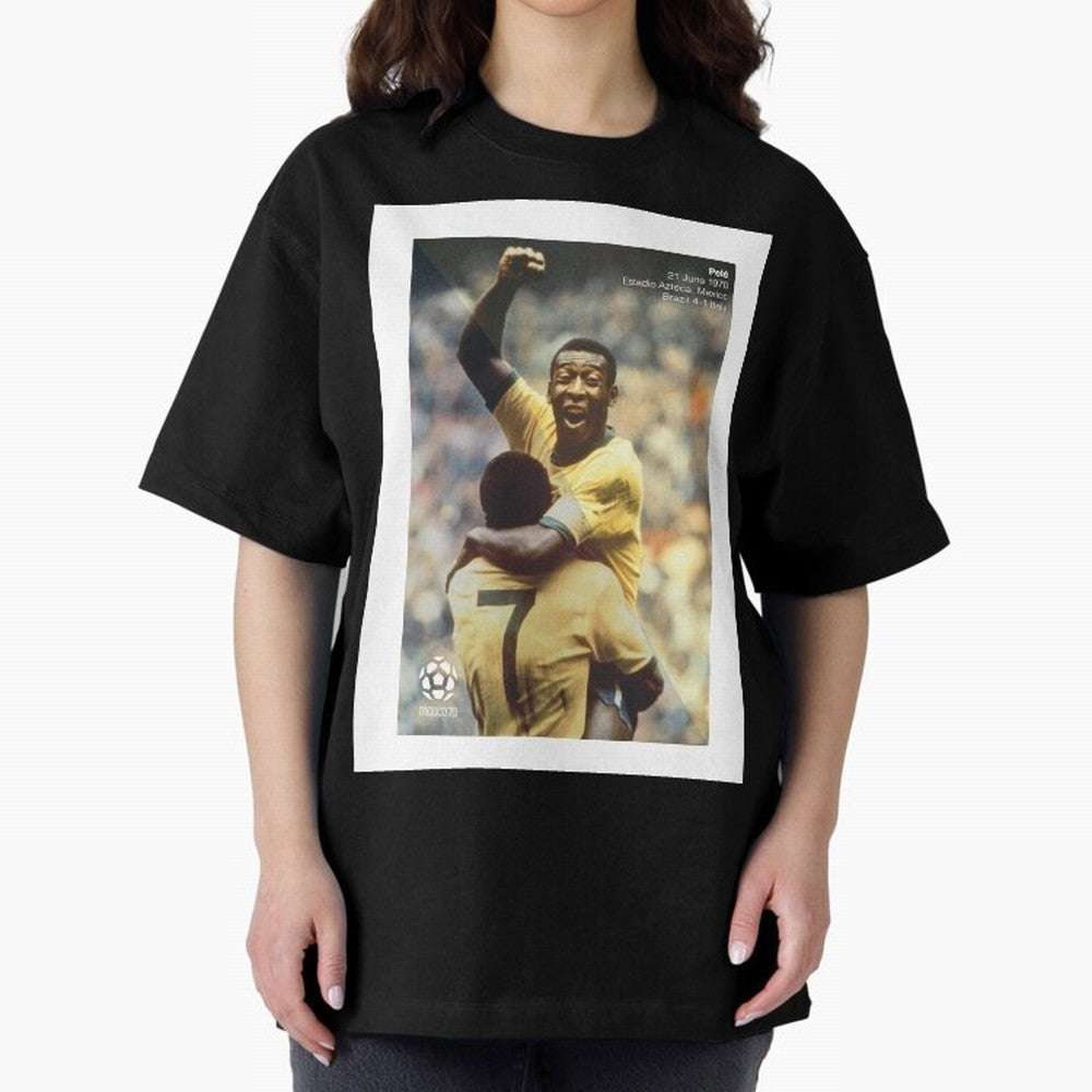 Pele Oversized T-Shirt Celebrate the Road through the FIFA World Cup 2026 Journey through Mbappe Highlights, France Pride, Football History, Final Match Energy, Crowd Noise and Once in a Lifetime Moments; Ideal for Fans Who Follow Messi, Cristiano