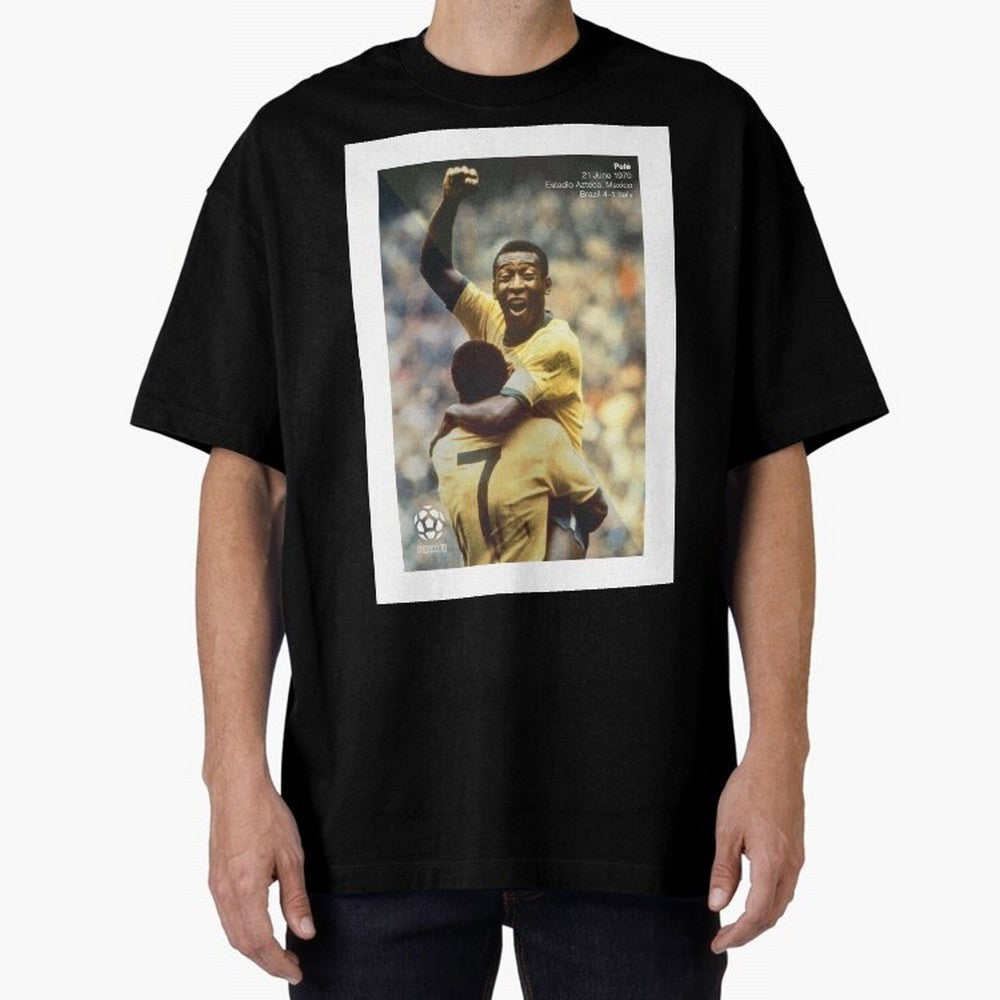Pele Oversized T-Shirt Celebrate the Road through the FIFA World Cup 2026 Journey through Mbappe Highlights, France Pride, Football History, Final Match Energy, Crowd Noise and Once in a Lifetime Moments; Ideal for Fans Who Follow Messi, Cristiano