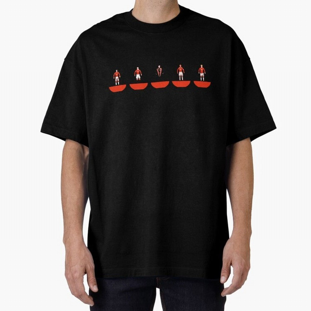 Manchester United legends Oversized T-Shirt Represent FIFA World Cup 2026 Spirit, Highlighting Argentina and Brazil, Messi, CR7 and Mbappe, Vintage Soccer Flavor, Modern Football Stars, National Flags and Final Night Emotion; Made for Die Hard