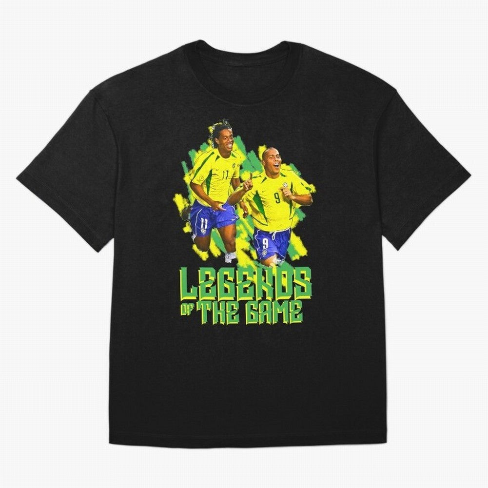 Ronaldinho and ronaldo brazil football print art Oversized T-Shirt Bring a Champion Mindset to the FIFA World Cup 2026 Journey through Neymar, Haaland and Cristiano Ronaldo Highlights, England and Germany Pride, Football Passion, Legendary