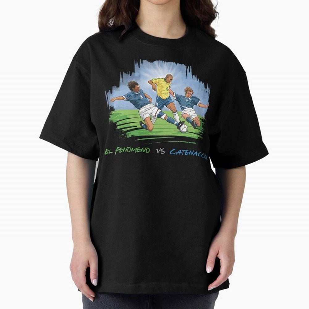 El Fenomeno Ronaldo Luis Nazario de Lima Oversized T-Shirt Back the Journey through FIFA World Cup 2026 Spirit, Celebrating England, France and Netherlands, Messi, Goal Celebration Energy, Supporter Heritage, Football Icons and Worldwide Tournament