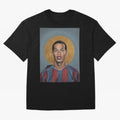 Art Ronaldinho Painting Oversized T-Shirt Stand with Match Day Hype around FIFA World Cup 2026, Messi, CR7 and Mbappe, Brazil, Portugal and Argentina, Match Day Excitement, Supporter Culture, Golden Goals and Global Football Passion; Created for
