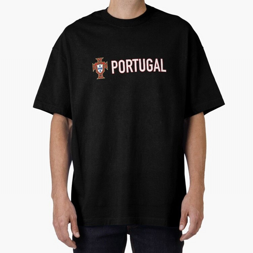 Portugal Oversized T-Shirt Bring a Vintage Feel to FIFA World Cup 2026 Group Stage Centered on Mbappe, Spain Energy, Sports Nostalgia, International Competition, Famous Players and Unforgettable Victories; Great for Watch Parties, Sports Bars,