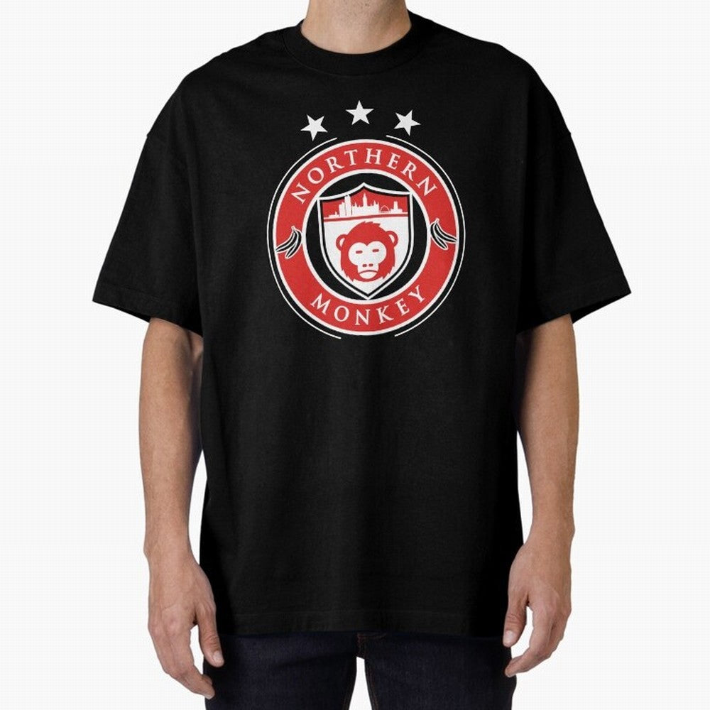 Northern Monkey United Oversized T-Shirt Back the Journey through Match Day Hype around FIFA World Cup 2026, Messi, Neymar and Mbappe, France and Portugal, Football Passion, Legendary Performances, Festival Vibes and Supporter Community; Perfect