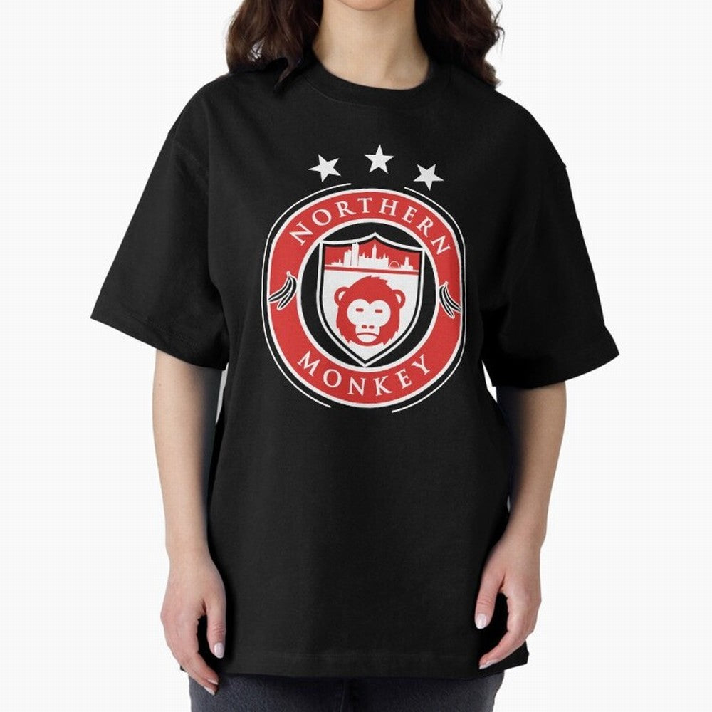 Northern Monkey United Oversized T-Shirt Back the Journey through Match Day Hype around FIFA World Cup 2026, Messi, Neymar and Mbappe, France and Portugal, Football Passion, Legendary Performances, Festival Vibes and Supporter Community; Perfect