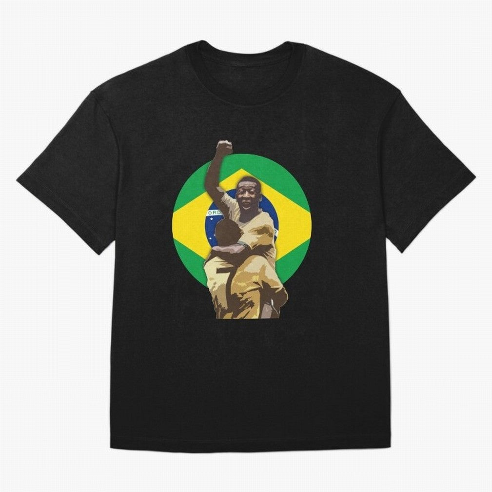 Pele Greates Footbal Player in History - Joga Bonito Oversized T-Shirt Turn Up for FIFA World Cup 2026 Celebrating Neymar, England, France and Netherlands Energy, Champion Mindset, Group Stage Buzz, Knockout Tension and Passionate Fan Culture;