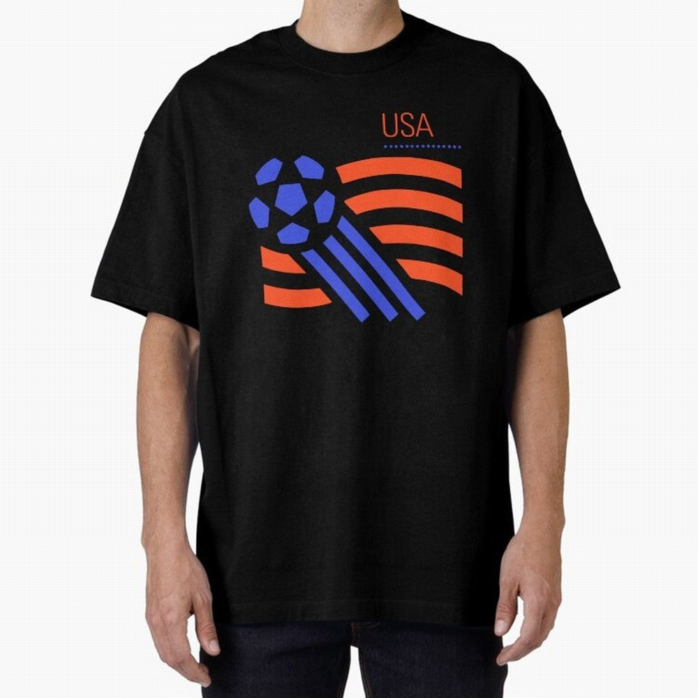 USA 1994 World Cup Soccer Retro 90s Oversized T-Shirt Bring Trophy Dreams to FIFA World Cup 2026 USA Canada Mexico Spirit, Made for England, France and Netherlands, Neymar, Haaland and Cristiano Ronaldo, Vintage Soccer Flavor, Modern Football