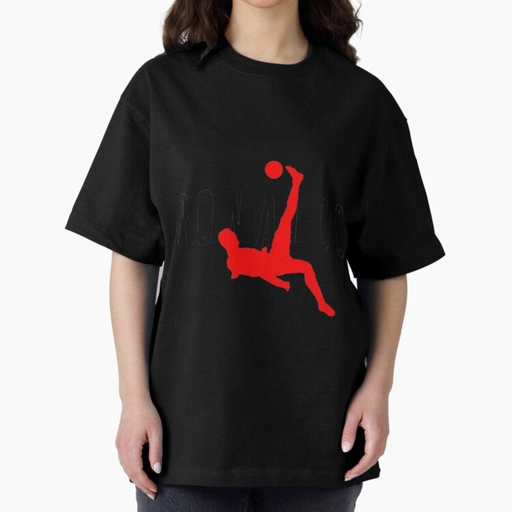 Air Ronaldo Classic T-Shirt Oversized T-Shirt Embrace Match Day Hype around FIFA World Cup 2026, Messi, CR7 and Mbappe, Brazil, Portugal and Argentina, Football Festival Excitement, Trophy Ambitions, Country Rivalries and Star Player Buzz; Perfect
