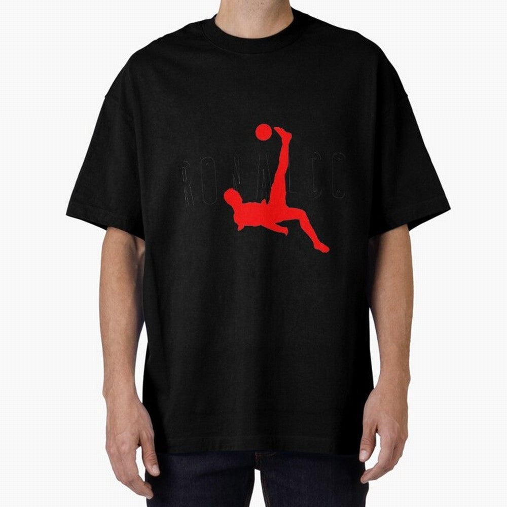 Air Ronaldo Classic T-Shirt Oversized T-Shirt Embrace Match Day Hype around FIFA World Cup 2026, Messi, CR7 and Mbappe, Brazil, Portugal and Argentina, Football Festival Excitement, Trophy Ambitions, Country Rivalries and Star Player Buzz; Perfect