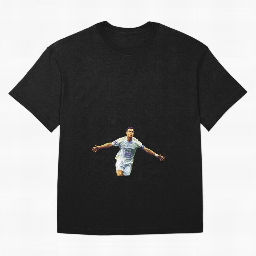 Ronaldo pop art Oversized T-Shirt Show Support during Match Day Hype around FIFA World Cup 2026 USA Canada Mexico, Mbappe and Neymar, Spain and Netherlands, Tournament Hype, Historic Matchups, Family Viewing Parties and Global Sports Pride; Perfect
