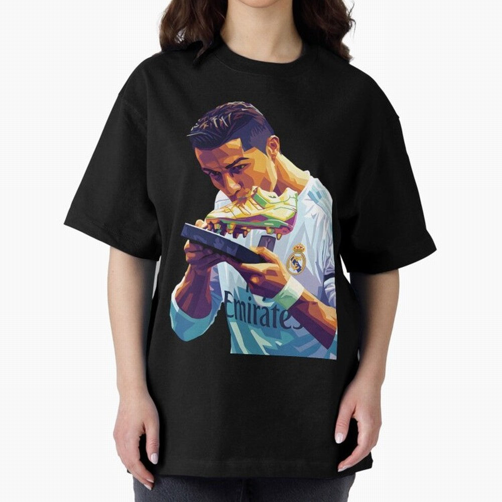 Ronaldo pop art Oversized T-Shirt Turn Every Weekend Toward the FIFA World Cup 2026 Journey through Neymar, Haaland and Cristiano Ronaldo Highlights, France and Portugal Pride, Football History, Final Match Energy, Crowd Noise and Once in a