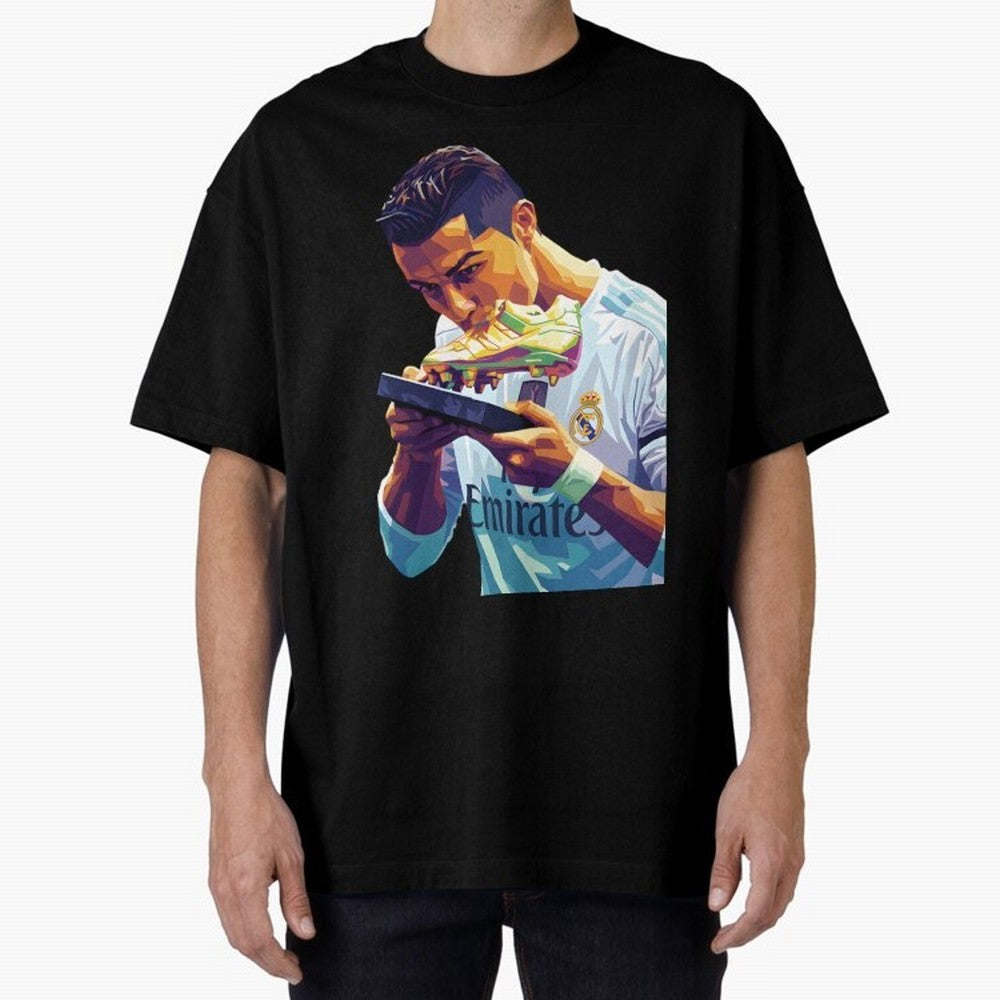 Ronaldo pop art Oversized T-Shirt Turn Every Weekend Toward the FIFA World Cup 2026 Journey through Neymar, Haaland and Cristiano Ronaldo Highlights, France and Portugal Pride, Football History, Final Match Energy, Crowd Noise and Once in a