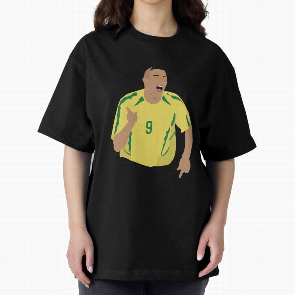 Ronaldo Oversized T-Shirt Capture the FIFA World Cup 2026 Journey through Cristiano Ronaldo, Haaland and CR7 Highlights, Brazil Pride, Classic Soccer Heritage, Championship Pressure, Fan Loyalty and International Pride; Great for Watch Parties,