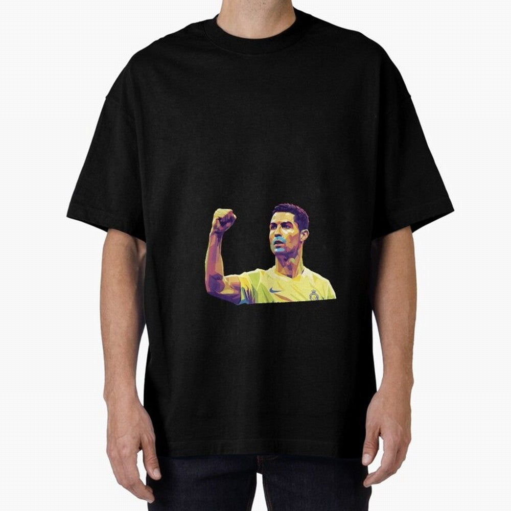 Ronaldo pop art Oversized T-Shirt Celebrate the Next Chapter of FIFA World Cup 2026 Group Stage Spirit, with Germany, Messi, Neymar and Mbappe, Champion Mindset, Group Stage Buzz, Knockout Tension and Passionate Fan Culture; Made for Collectors Who