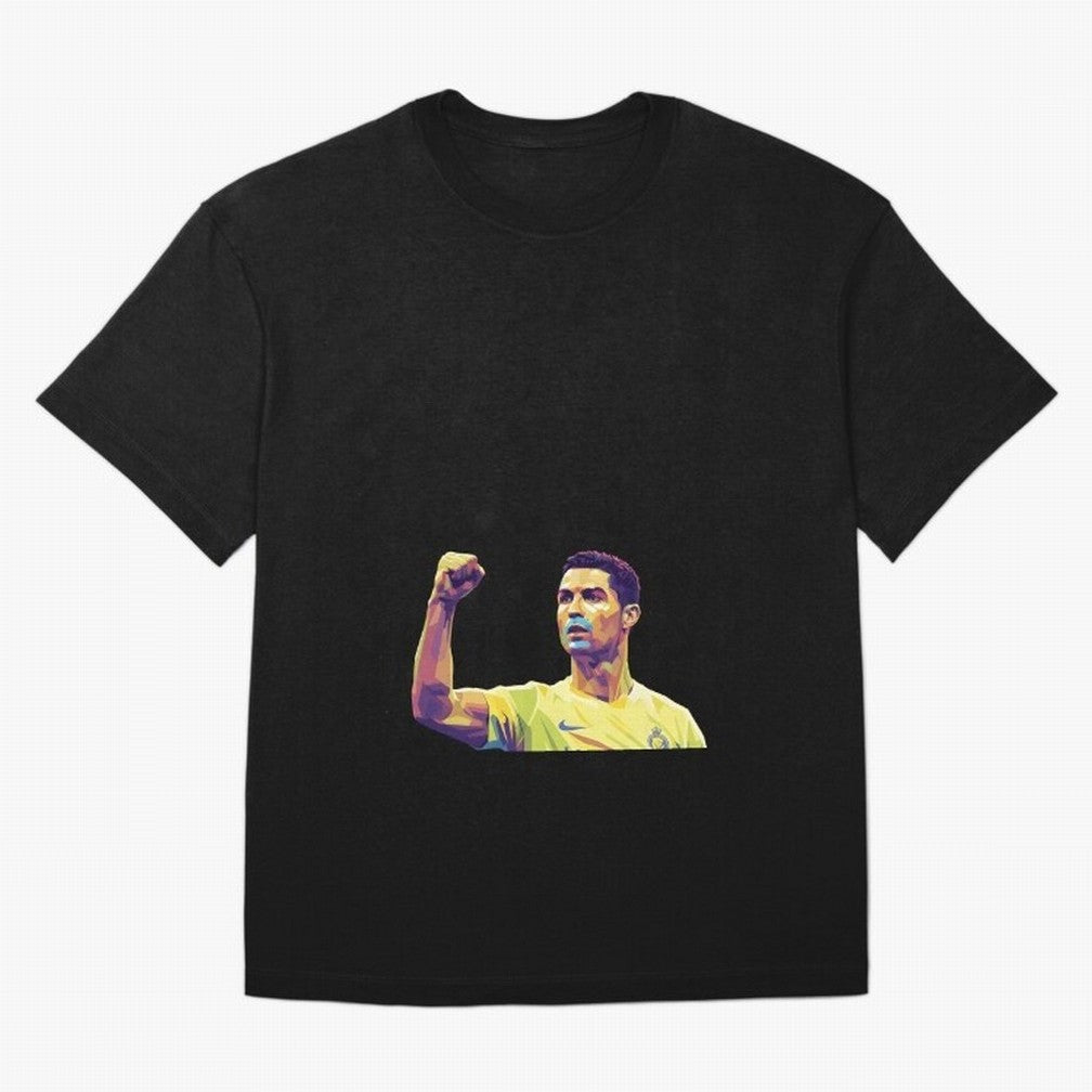 Ronaldo pop art Oversized T-Shirt Celebrate the Next Chapter of FIFA World Cup 2026 Group Stage Spirit, with Germany, Messi, Neymar and Mbappe, Champion Mindset, Group Stage Buzz, Knockout Tension and Passionate Fan Culture; Made for Collectors Who