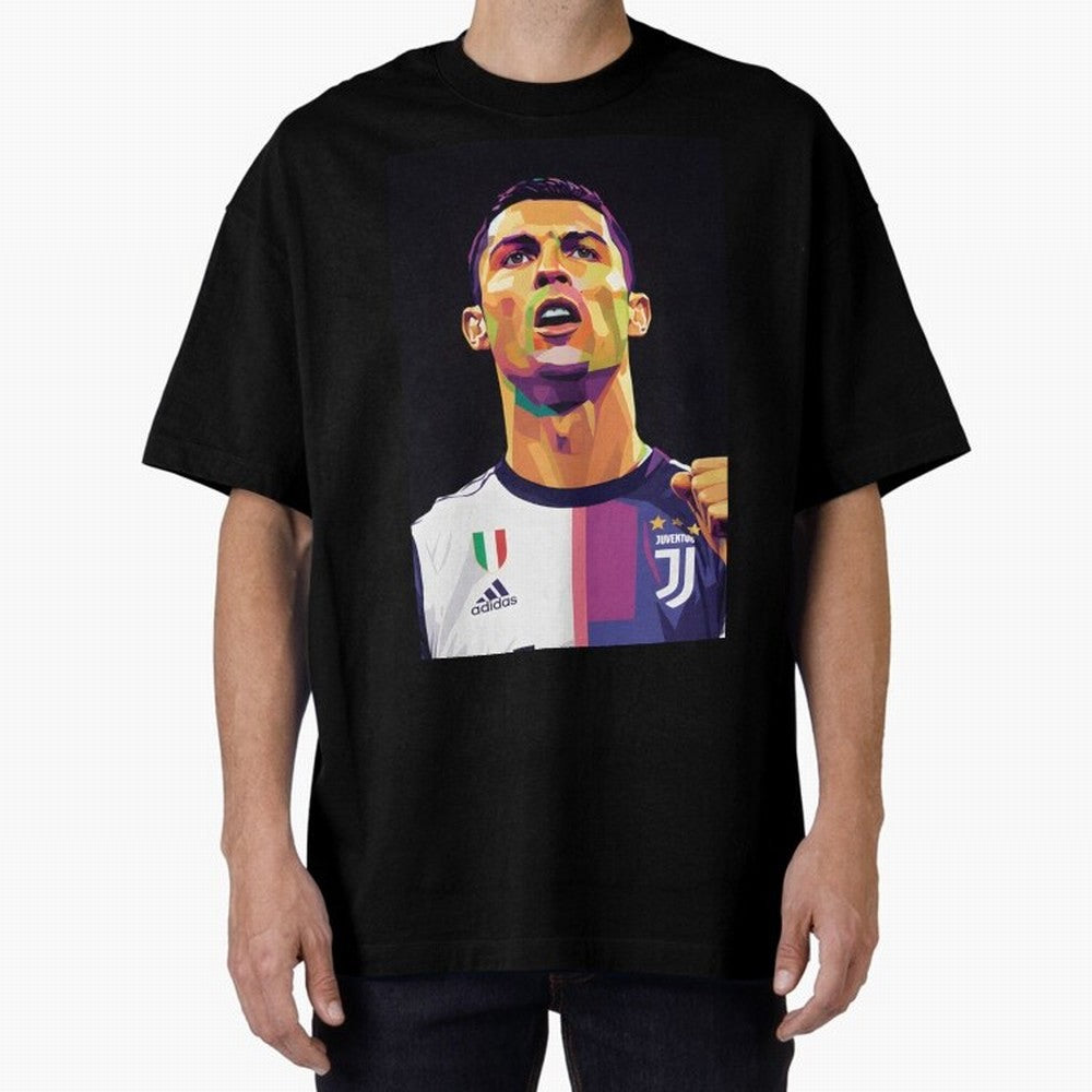 Ronaldo pop art Oversized T-Shirt Remember Match Day Hype around FIFA World Cup 2026, Mbappe and Neymar, France and Portugal, Tournament Hype, Historic Matchups, Family Viewing Parties and Global Sports Pride; Perfect for People Who Love Argentina,